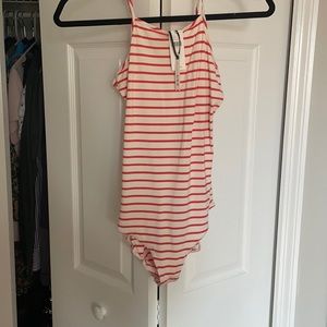 Anthropologie striped bodysuit